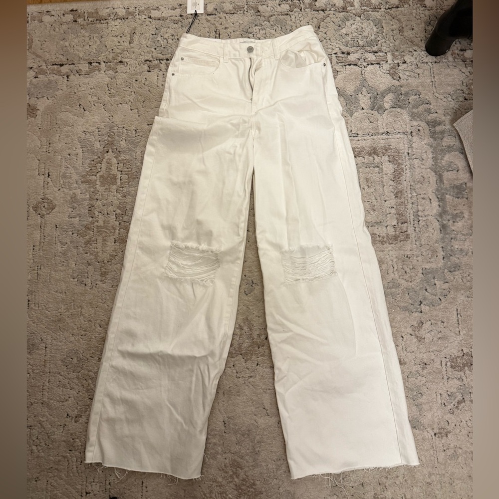 Weworewhat wide leg high waist jeans